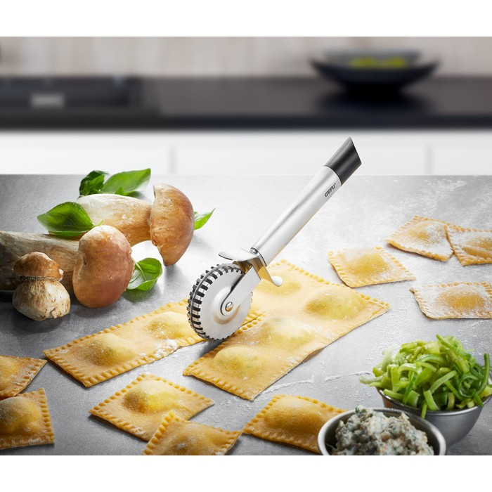Primeline ravioli- och pastahjul 19,5 cm stål/svart